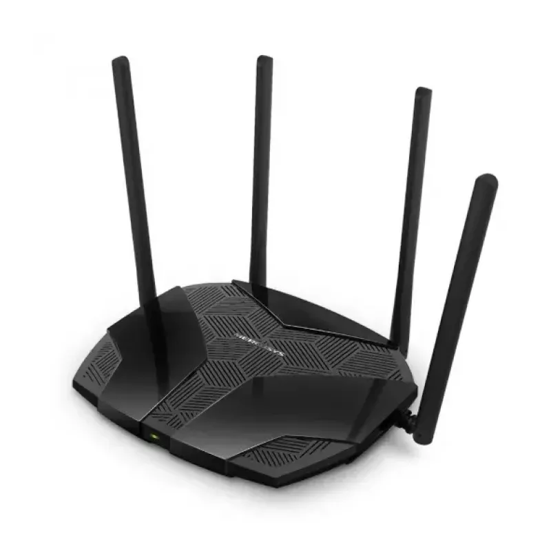 Tabletop router MERCUSYS MR80X — Dual-band Wi‑Fi 6 (802.11ax), 3000 Mbps, 4 external antennas, 3 Gigabit LAN ports