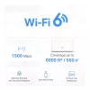 Mesh system MERCUSYS Halo H60X (3-pack) — Dual-band Wi‑Fi 6, up to 1500 Mbps, coverage 550 m², 2× LAN ports