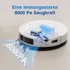 Robot vacuum cleaner Ecovacs DEEBOT N20 — LDS navigation, 8000 Pa, 5200 mAh, 300 min runtime, OZMO mopping, 0.4 L dustbin, white