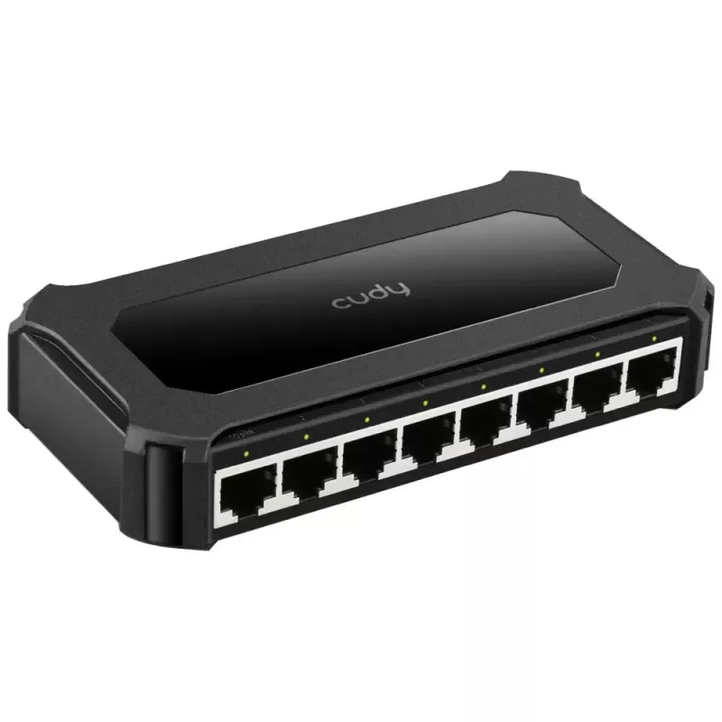 Network switch Cudy GS108D 8-port Gigabit Ethernet (10/100/1000), 16 Gbit/s switching, DC 5V, desktop, black