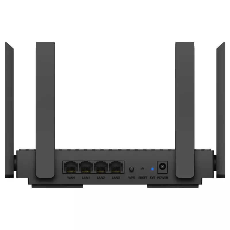 Tabletop router Cudy WR1500 — dual-band (2.4/5 GHz), Wi‑Fi 6/4, 4x Gigabit LAN, MU‑MIMO, external antennas