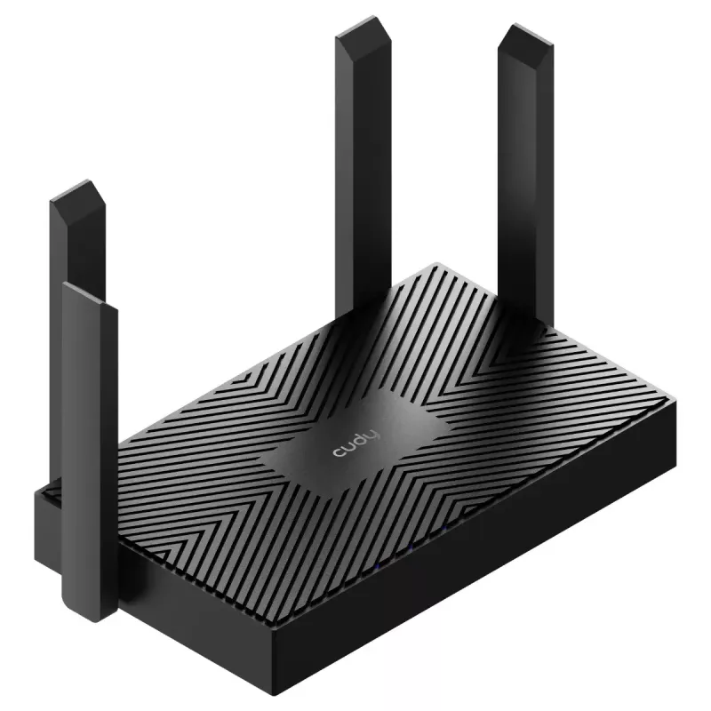 Tabletop router Cudy WR1500 — dual-band (2.4/5 GHz), Wi‑Fi 6/4, 4x Gigabit LAN, MU‑MIMO, external antennas