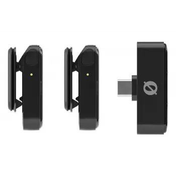 Clip-on wireless microphone system Rode Wireless Micro Black — omnidirectional lavalier, 100 m range, 7 h battery, 48 kHz/24‑bit