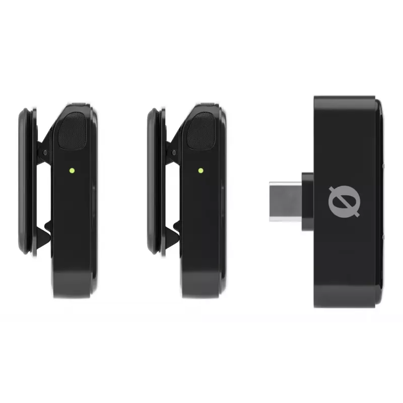 Clip-on wireless microphone system Rode Wireless Micro Black — omnidirectional lavalier, 100 m range, 7 h battery, 48 kHz/24‑bit