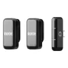 Clip-on wireless microphone system Rode Wireless Micro Black — omnidirectional lavalier, 100 m range, 7 h battery, 48 kHz/24‑bit