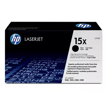 HP 15X High Yield Black Original LaserJet Toner Cartridge, 3500 pages, Black, 1 pc(s)