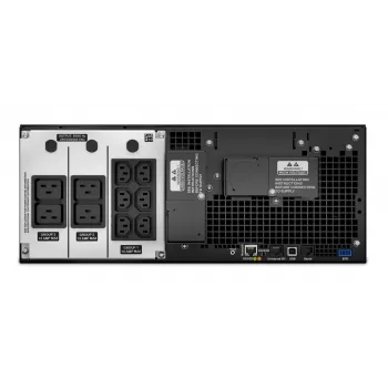 APC Smart-UPS On-Line SRT6KRMXLI - 6kW/VA, 6x C13 + 4x C19 + hardwire 1 phase output, rack mountable, Embedded NMC