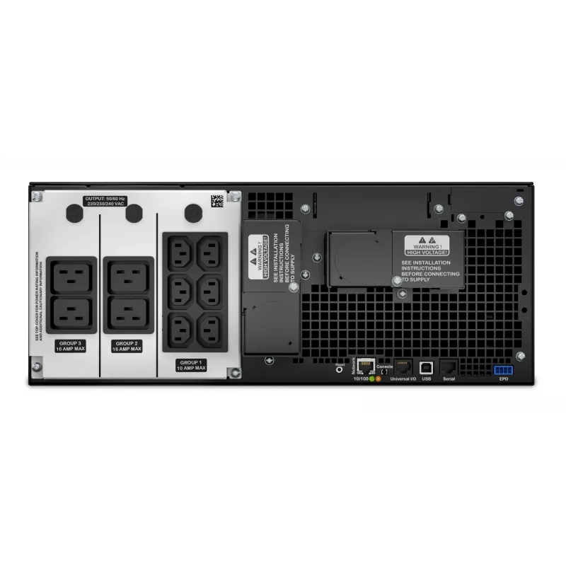 APC Smart-UPS On-Line SRT6KRMXLI - 6kW/VA, 6x C13 + 4x C19 + hardwire 1 phase output, rack mountable, Embedded NMC