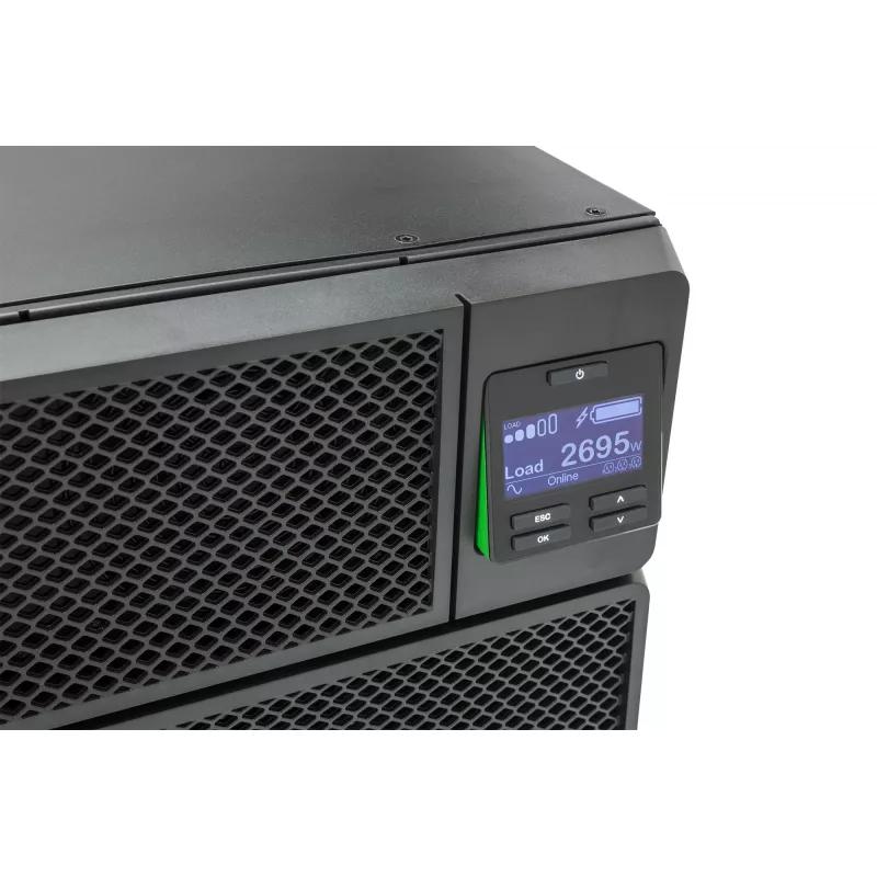 APC Smart-UPS On-Line SRT6KRMXLI - 6kW/VA, 6x C13 + 4x C19 + hardwire 1 phase output, rack mountable, Embedded NMC
