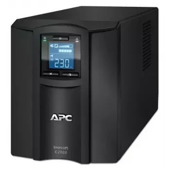 APC Smart-UPS C, Line Interactive, 2000VA, Tower, 230V, 6x IEC C13+1x IEC C19 outlets, USB and Serial communication, AVR, Graphic LCD