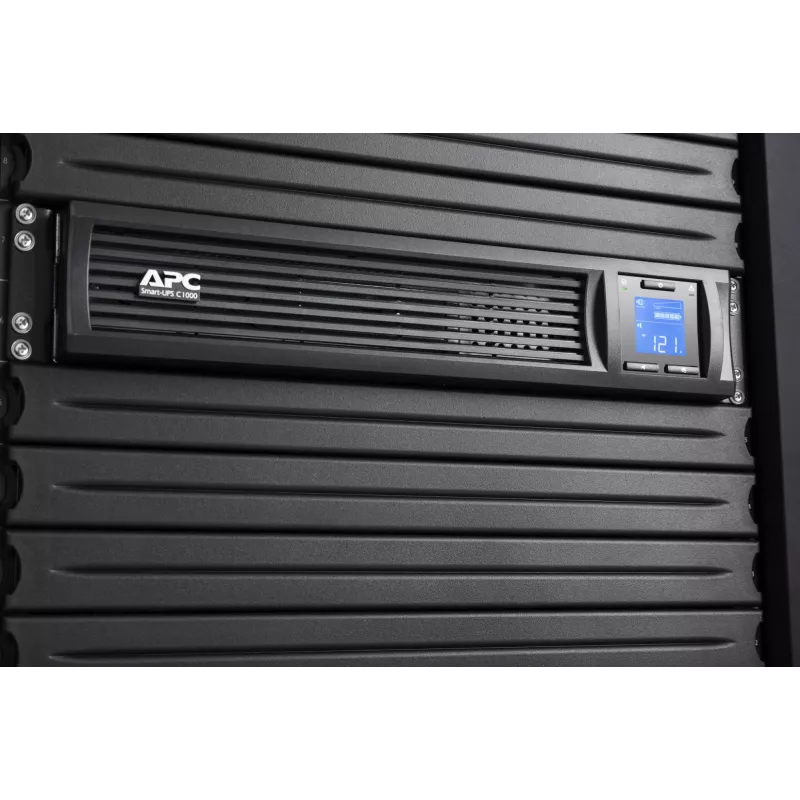APC Smart-UPS C, Line Interactive, 1000VA, Rackmount 2U, 230V, 4x IEC C13 outlets, SmartConnect port, USB and Serial communication, AVR, Graphic LCD