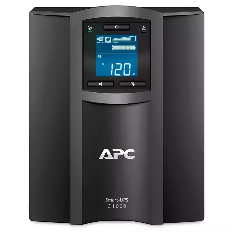 APC Smart-UPS C, Line Interactive, 1000VA, Tower, 230V, 8x IEC C13 outlets, SmartConnect port, USB and Serial communication, AVR, Graphic LCD