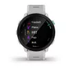 Smartwatch GARMIN Forerunner 55 — 42 mm round sport watch, GPS/GLONASS/Galileo, 14-day battery, 5 ATM, silicone white strap