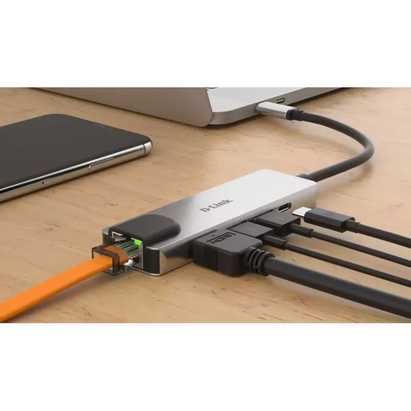 D-Link 5-in-1 USB-C Hub with HDMI/Ethernet and Power Delivery