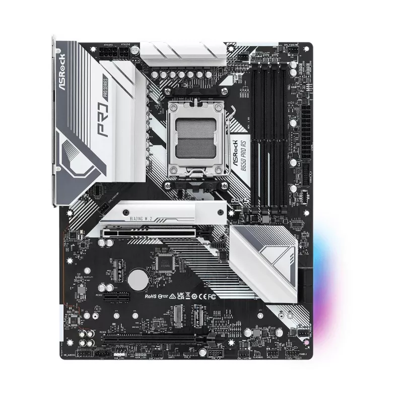 Motherboard ASRock B650 Pro RS — ATX, Socket AM5, AMD B650, DDR5, 4 DIMM, 128 GB, 2.5Gb LAN, 1x M.2, HDMI, DisplayPort