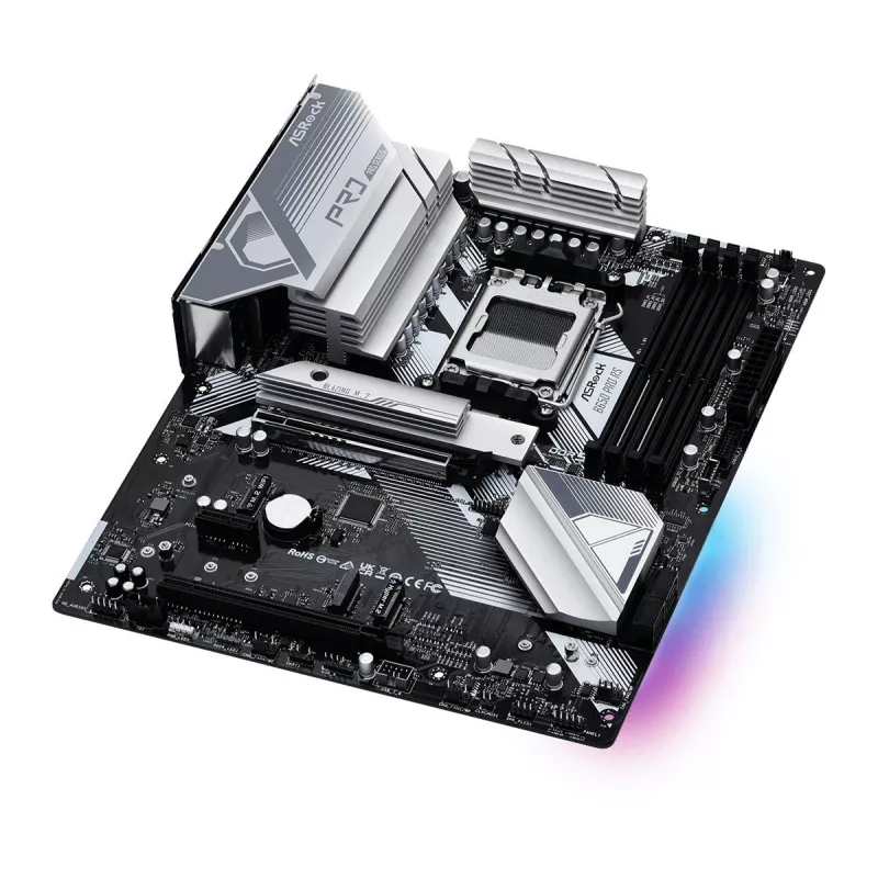 Motherboard ASRock B650 Pro RS — ATX, Socket AM5, AMD B650, DDR5, 4 DIMM, 128 GB, 2.5Gb LAN, 1x M.2, HDMI, DisplayPort