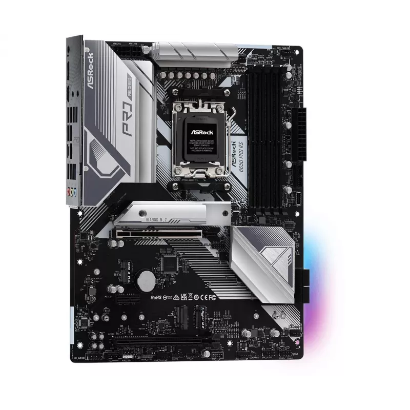 Motherboard ASRock B650 Pro RS — ATX, Socket AM5, AMD B650, DDR5, 4 DIMM, 128 GB, 2.5Gb LAN, 1x M.2, HDMI, DisplayPort