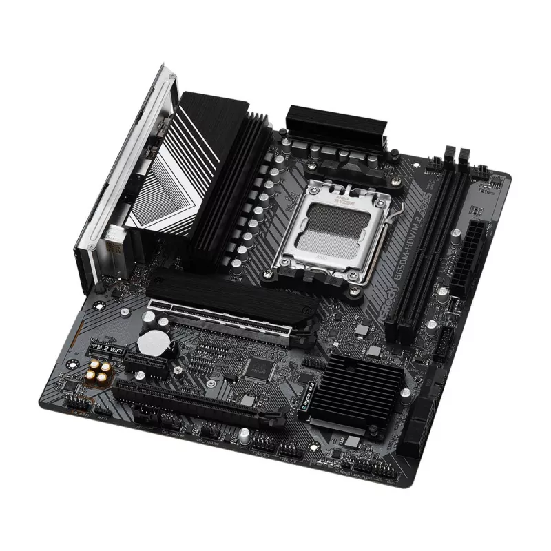 Motherboard ASRock B650M-HDV/M.2 micro ATX — AMD B650, Socket AM5, DDR5, 2 memory slots, 64GB, M.2 & SATA III