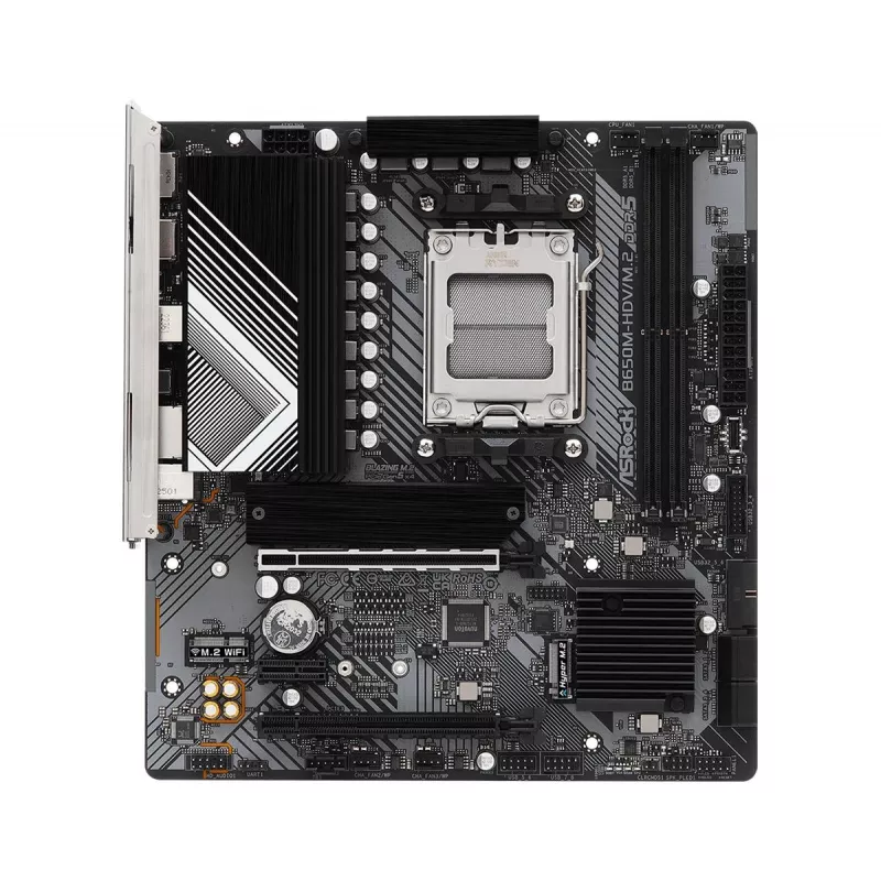 Motherboard ASRock B650M-HDV/M.2 micro ATX — AMD B650, Socket AM5, DDR5, 2 memory slots, 64GB, M.2 & SATA III