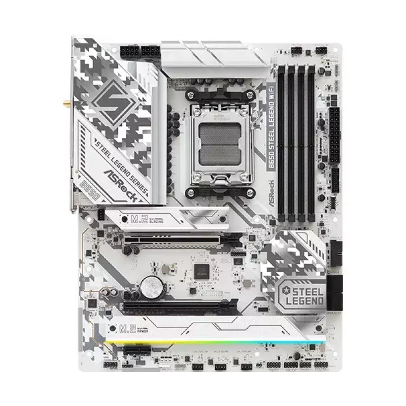 Motherboard ASRock B650 Steel Legend WiFi — AMD B650, Socket AM5, ATX, DDR5, 4x DIMM, 192GB, Wi‑Fi 6E, 2.5Gb LAN