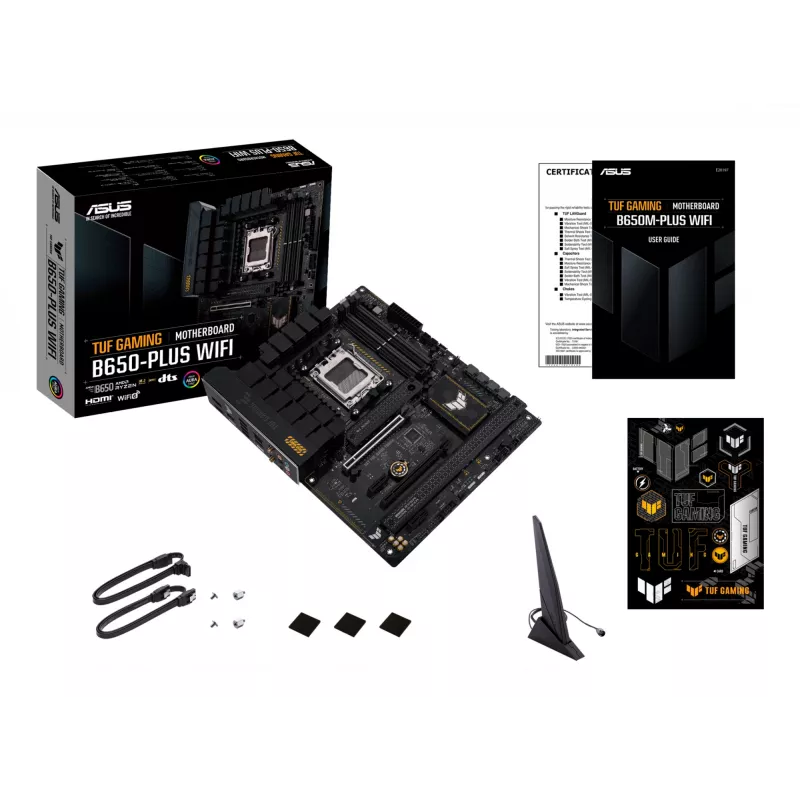 Motherboard ASUS TUF GAMING B650-PLUS WIFI — AMD B650, Socket AM5, ATX, DDR5, 4 DIMM, Wi‑Fi 6, 2.5Gb LAN, 3x M.2