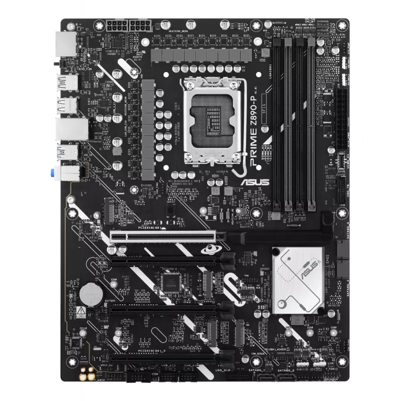 Motherboard ASUS PRIME Z890-P — Intel Z890, LGA 1851, ATX, DDR5, 4x DIMM, 192GB, 4x M.2, 2.5Gb LAN, HDMI 2.1, 1x USB-C