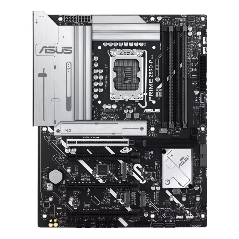 Motherboard ASUS PRIME Z890-P — Intel Z890, LGA 1851, ATX, DDR5, 4x DIMM, 192GB, 4x M.2, 2.5Gb LAN, HDMI 2.1, 1x USB-C