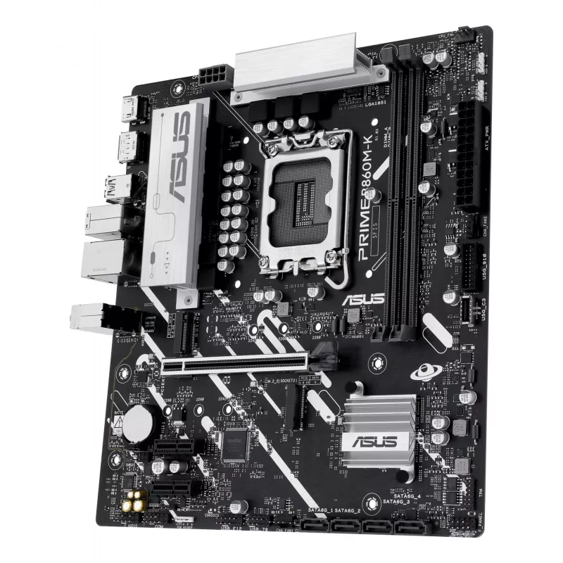 Motherboard ASUS PRIME B860M-K — Intel B860, LGA 1851, micro ATX, DDR5, 2x M.2, 2 DIMM, 2.5Gb LAN