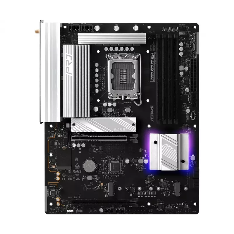 Motherboard ASRock B860 Pro RS WiFi Intel B860 LGA1851 ATX, 4x DDR5 slots, 256GB, Wi‑Fi 6E, 2.5GbE