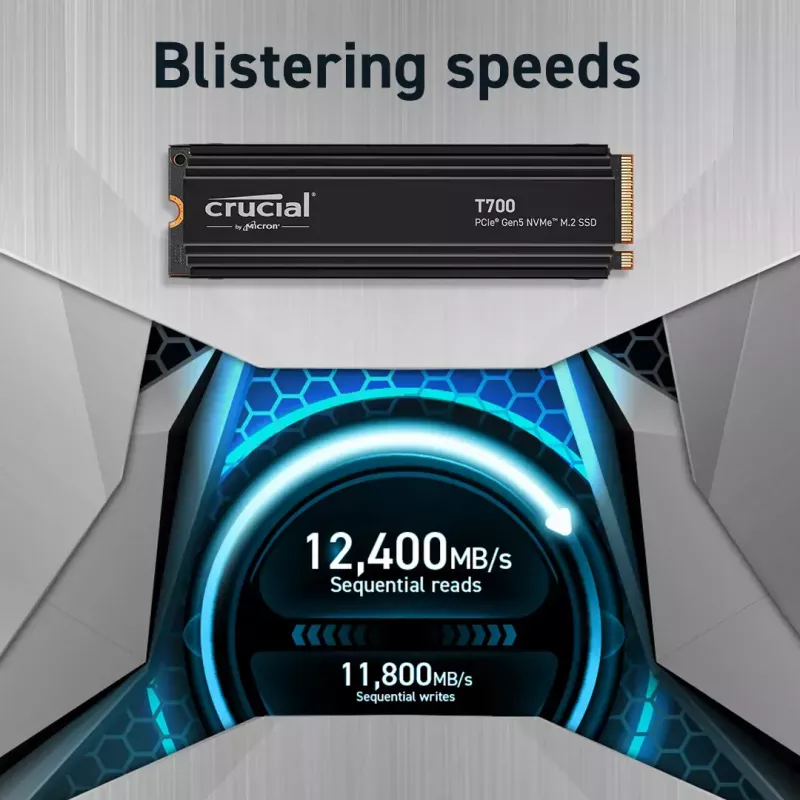 SSD disk Crucial 2TB M.2 PCIe Gen5 CT2000T700SSD3