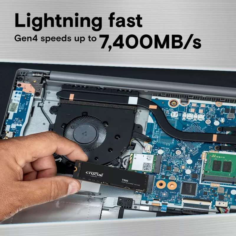 SSD Crucial 500GB M.2 PCIe 4.0 NVMe 3D TLC NAND CT500T500SSD8