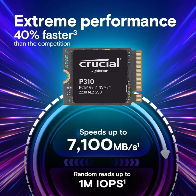 SSD disk Crucial 2TB M.2 PCIe Gen4 NVMe P310