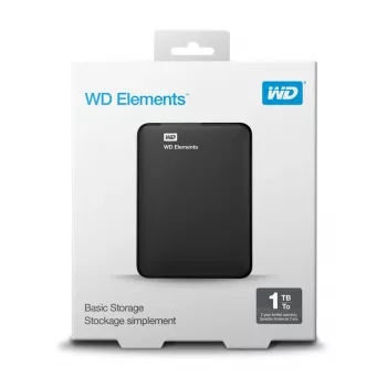 External Hard Drive Western Digital 1TB 2.5 inch USB 3.2 Gen 1 WDBUZG0010BBK-WESN