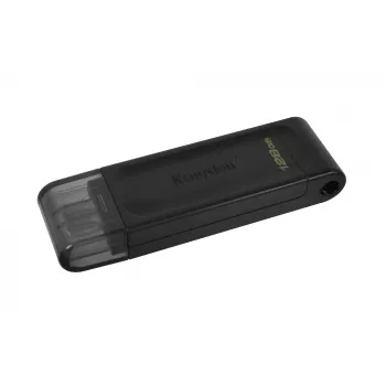 Kingston Technology DataTraveler 128GB USB-C 3.2 Gen 1 70, 128 GB, USB Type-C, 3.2 Gen 1 (3.1 Gen 1), Cap, 7 g, Black