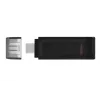 Kingston Technology DataTraveler 128GB USB-C 3.2 Gen 1 70, 128 GB, USB Type-C, 3.2 Gen 1 (3.1 Gen 1), Cap, 7 g, Black