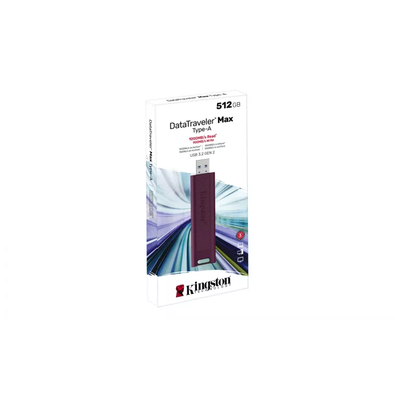 Kingston Technology DataTraveler 512GB Max Type-A 1000R/900W USB 3.2 Gen 2