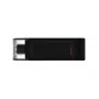 Kingston Technology DataTraveler 256GB USB-C 3.2 Gen 1 70, 256 GB, USB Type-C, 3.2 Gen 1 (3.1 Gen 1), Cap, 7 g, Black