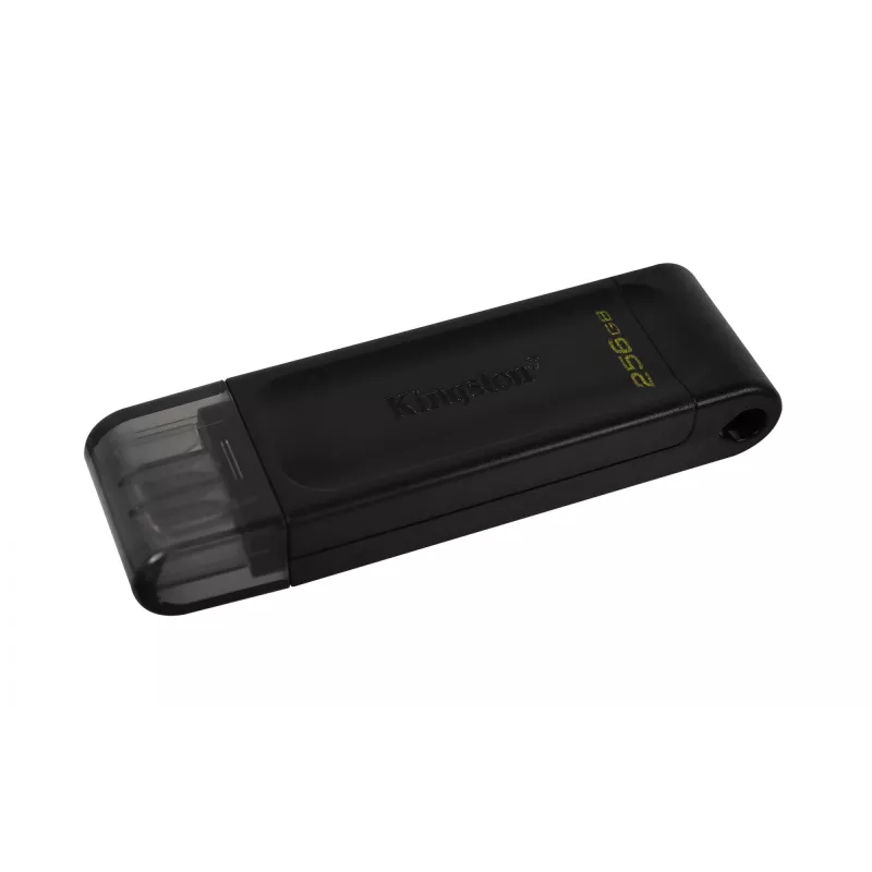 Kingston Technology DataTraveler 256GB USB-C 3.2 Gen 1 70, 256 GB, USB Type-C, 3.2 Gen 1 (3.1 Gen 1), Cap, 7 g, Black