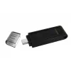 Kingston Technology DataTraveler 256GB USB-C 3.2 Gen 1 70, 256 GB, USB Type-C, 3.2 Gen 1 (3.1 Gen 1), Cap, 7 g, Black