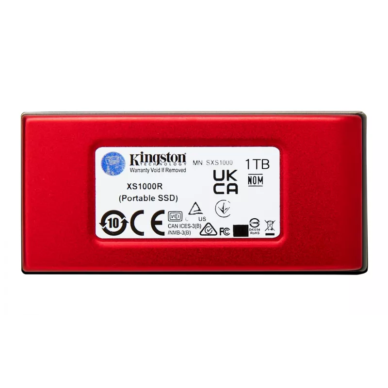 Kingston Technology 1TB XS1000 Red External USB 3.2 Gen 2 Portable Solid State Drive
