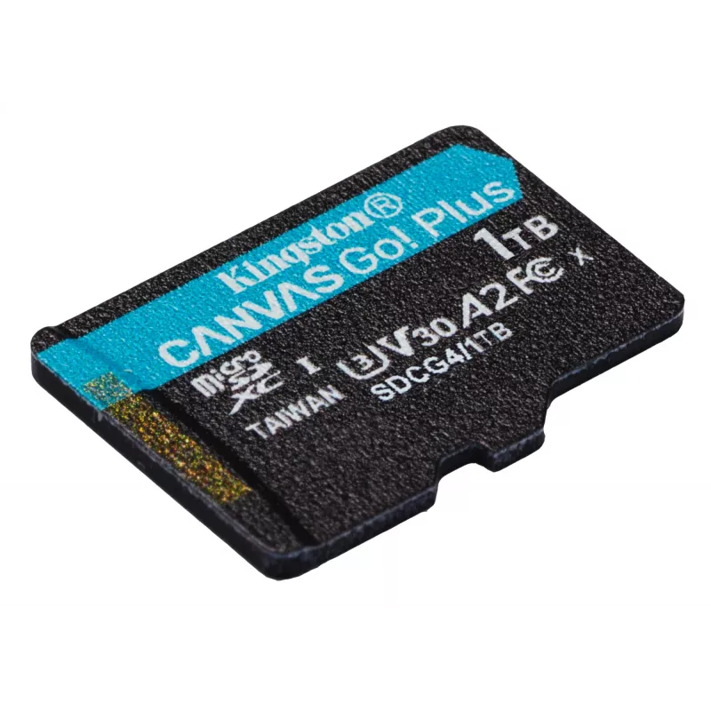 Kingston Technology 1TB microSDXC Canvas Go Plus Gen4 200MB/s A2 U3 V30 Card + Adapter
