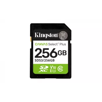 SDXC memory card KINGSTON Canvas Select Plus Gen3 256GB SD UHS‑I 150MB/s C10 U1 V10