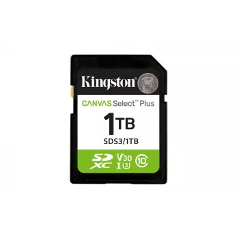 SD memory card KINGSTON Canvas Select Plus Gen3 1TB SDXC UHS-I V30 U3 Class 10, 150 MB/s