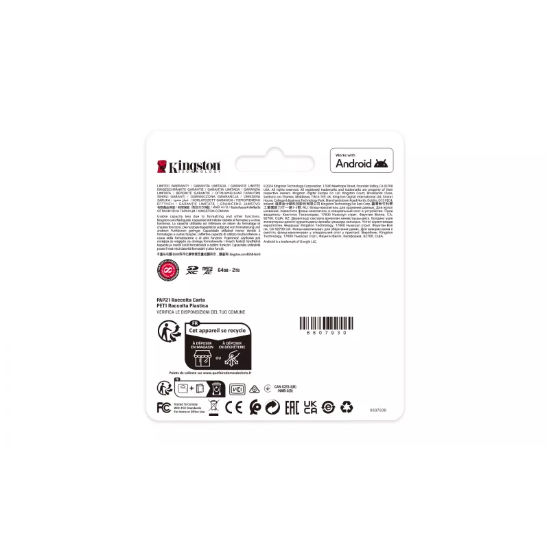 SD memory card KINGSTON Canvas Select Plus Gen3 1TB SDXC UHS-I V30 U3 Class 10, 150 MB/s