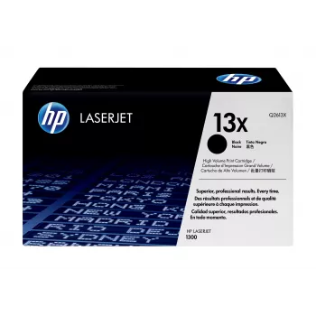 HP 13X High Yield Black Original LaserJet Toner Cartridge, 4000 pages, Black, 1 pc(s)