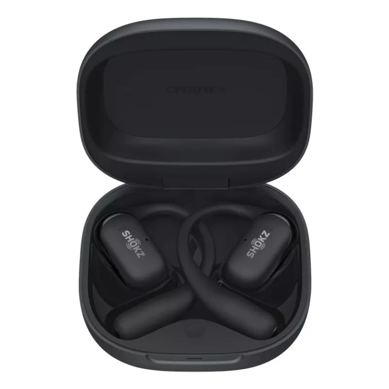 Headset JLAB AUDIO SHOKZ OpenFit 2 — Bone-conduction, Wireless, Open-ear Ear-hook, Black