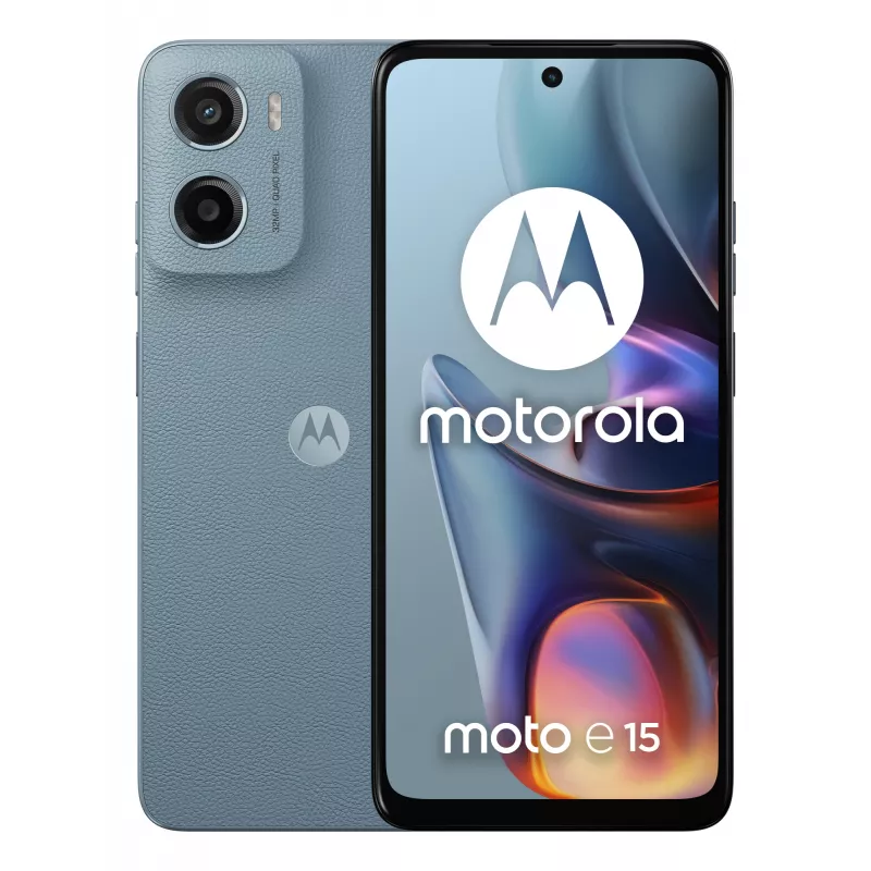 Motorola moto e15 16.9 cm (6.67 inch) Dual SIM Android 14 Go edition 4G USB Type-C 2 GB 64 GB 5200 mAh Blue