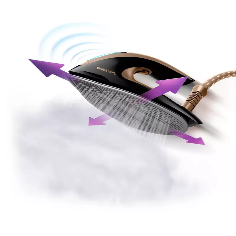 Steam generator iron Philips GC9682/80 — 2700 W, 1.8 L tank, 165 g/min continuous steam, 600 g/min boost, T-ionicGlide soleplate