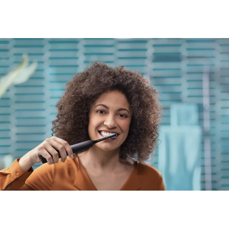 Sonic electric toothbrush Philips DiamondClean 9000 HX9914/54, 2 handles, 5 modes, black, Bluetooth, 1 charger