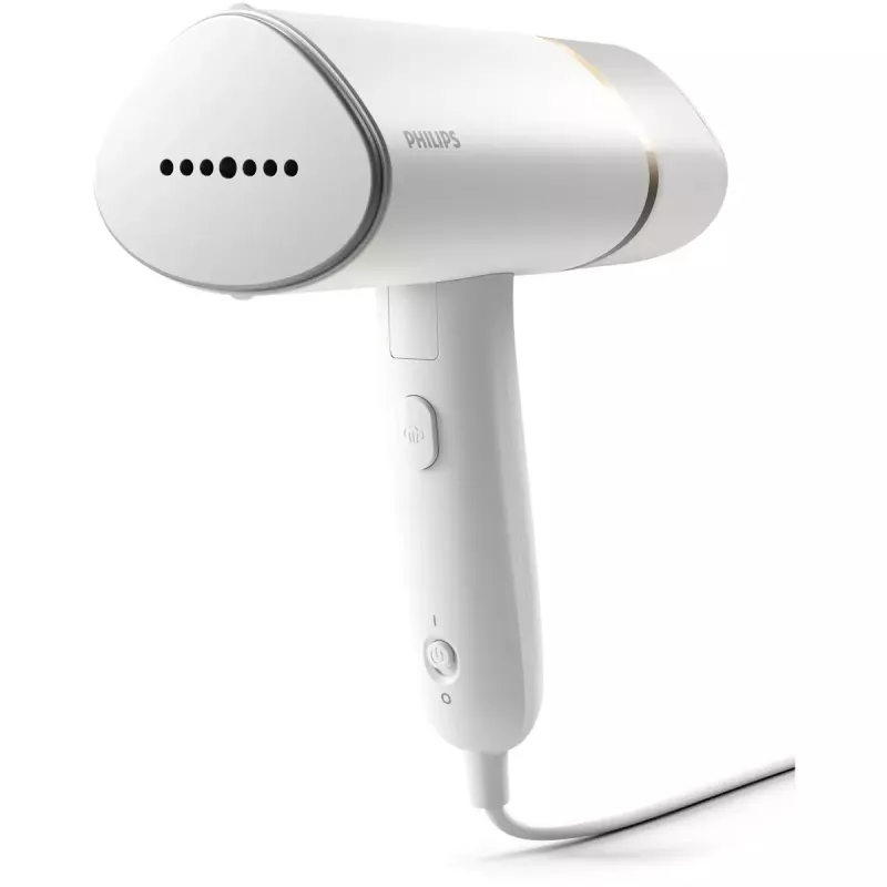 Handheld steamer Philips 3000 series STH3020/10 – 1000W, 20 g/min continuous steam, 0.12 L removable tank, 2 m cord, travel design, white